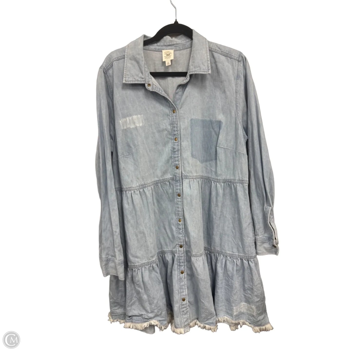 Dress Casual Short By True Craft In Blue, Size: 1x