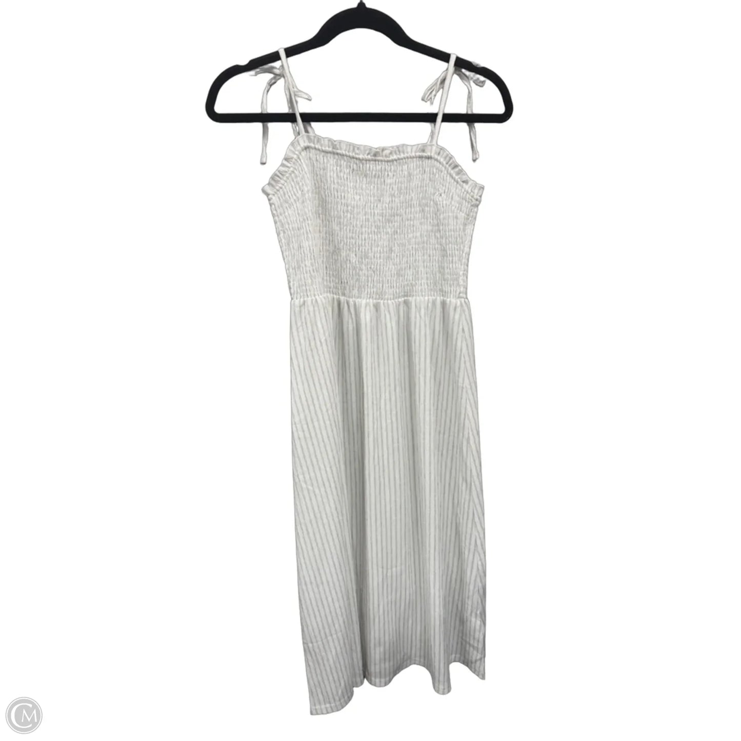 Dress Casual Midi By Divided In Grey & White, Size: S