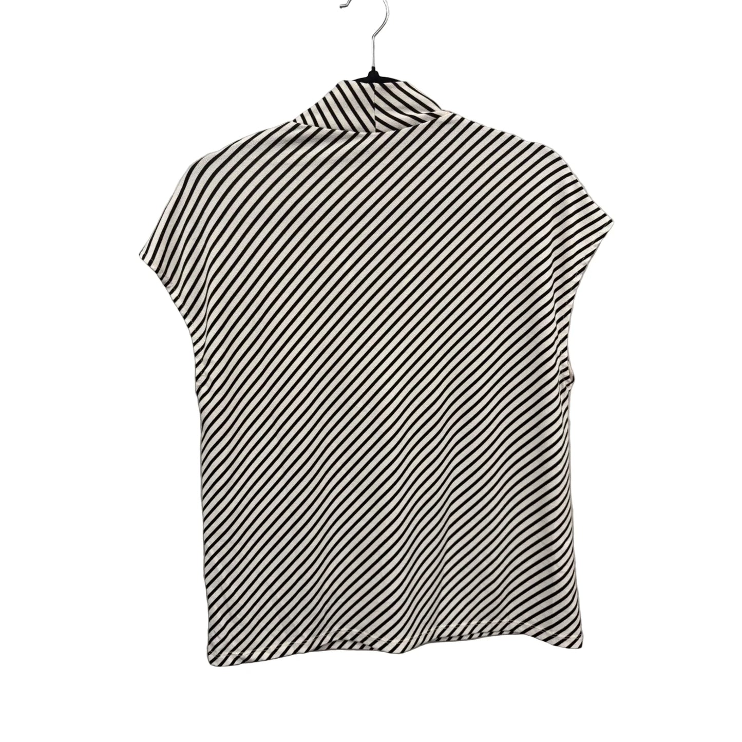 Top Short Sleeve By H&m In Black & Cream, Size: S