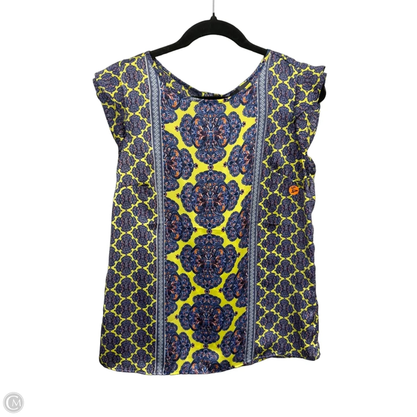Top Short Sleeve By Limited In Blue & Yellow, Size: S