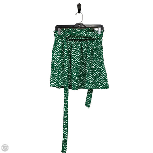 Skirt Mini & Short By Shein In Green & White, Size: M