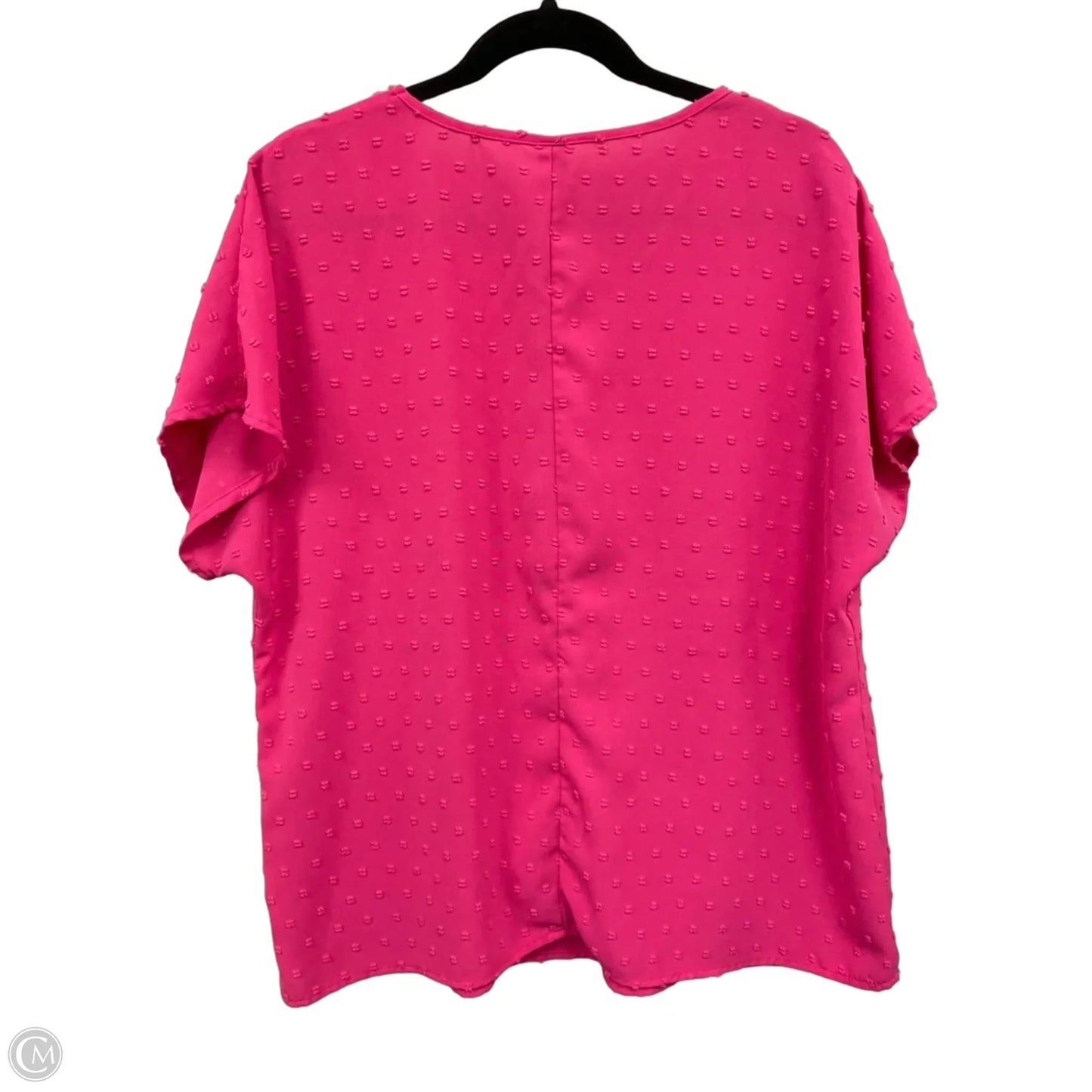 Top Short Sleeve By Shein In Pink, Size: Xl