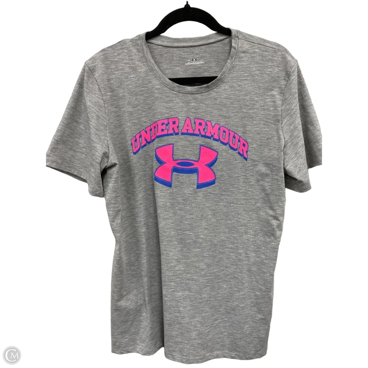 Athletic Top Short Sleeve By Under Armour In Grey, Size: Xl