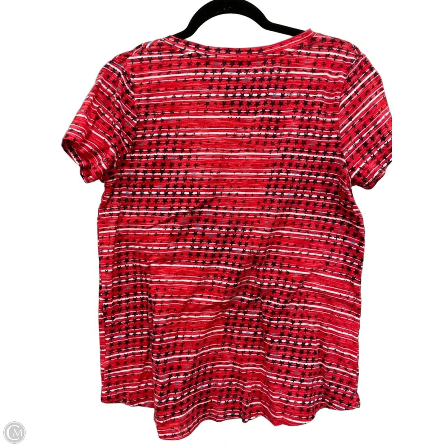 Top Short Sleeve Basic By New Directions In Black & Red, Size: M