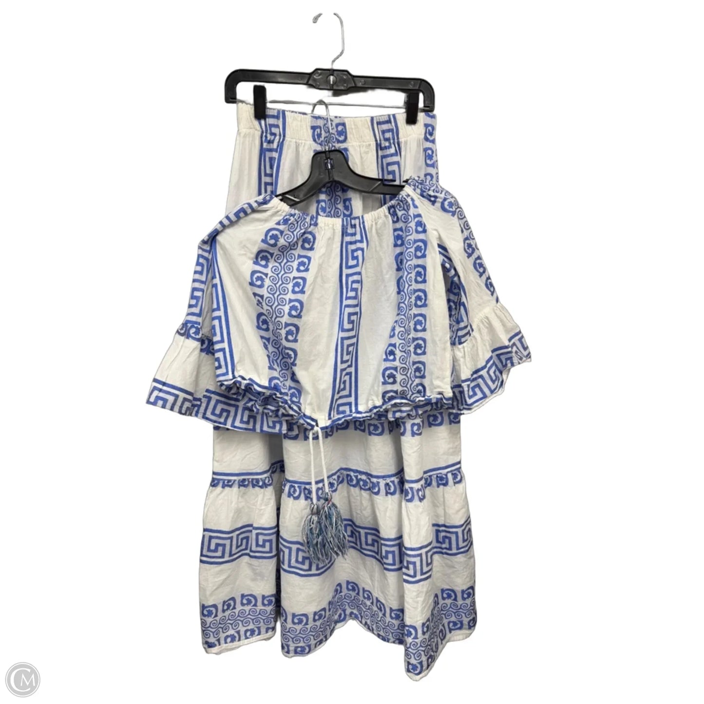 Skirt Set 2pc By Clothes Mentor In Blue & White, Size: S