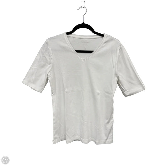 Top Short Sleeve Basic By Chicos In White, Size: M