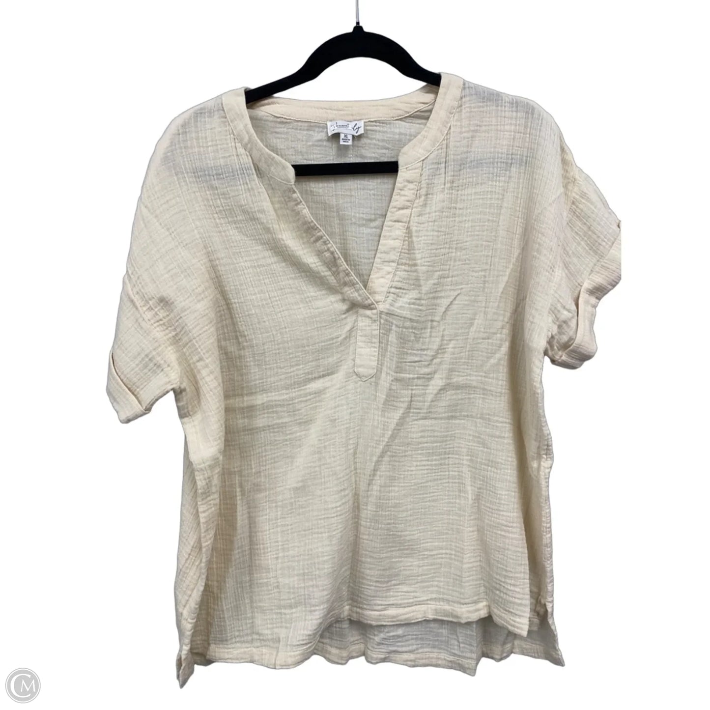 Top Short Sleeve By Wonderly In Floral Print, Size: Xl
