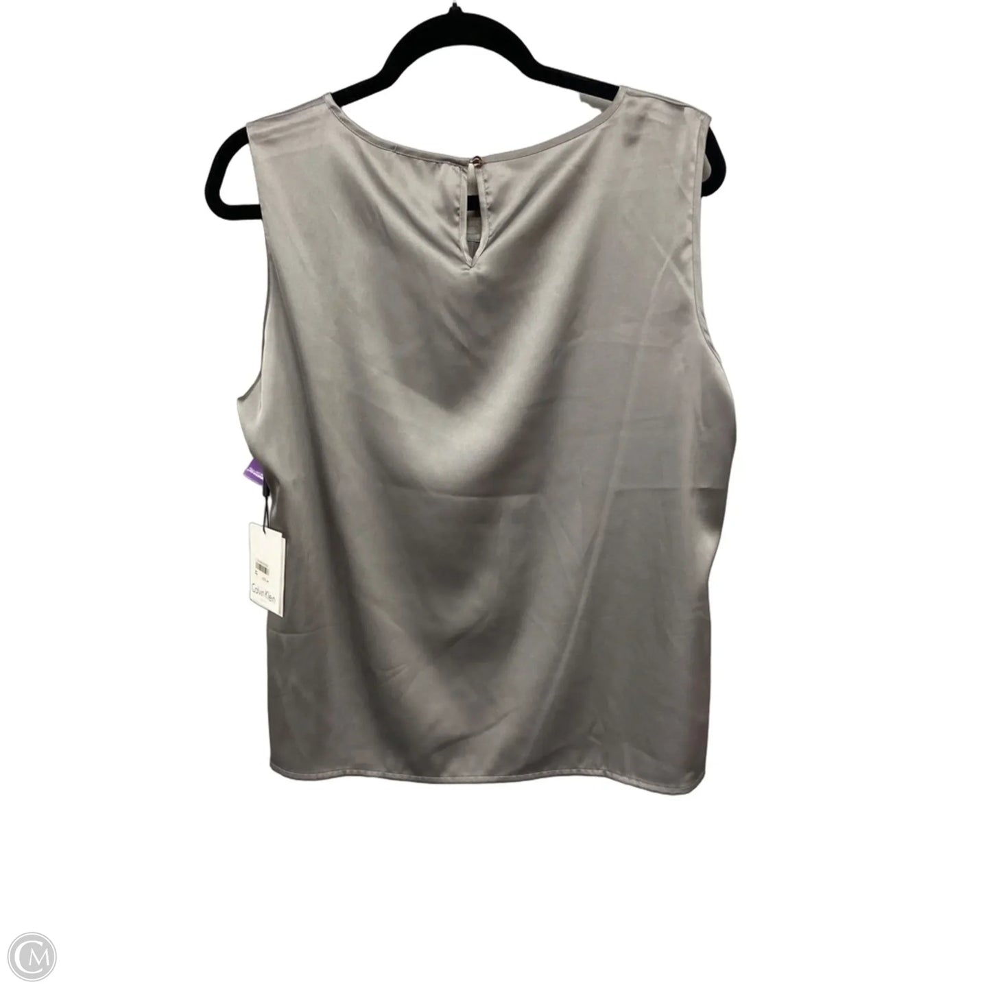 Top Sleeveless By Calvin Klein In Grey, Size: Xl