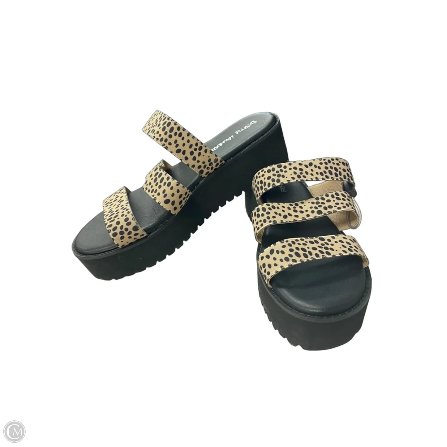 Sandals Heels Platform By Dirty Laundry In Black & Tan, Size: 11