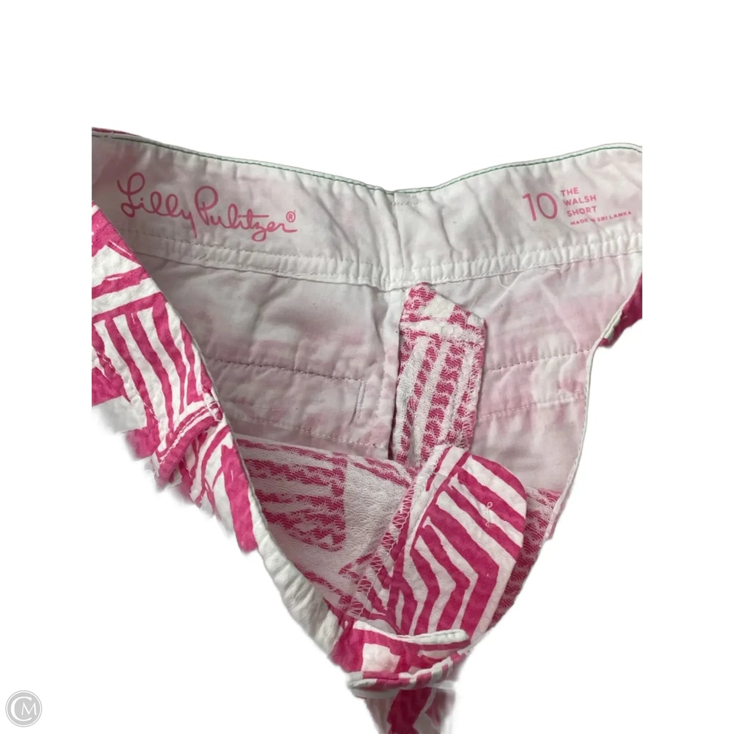 Shorts Designer By Lilly Pulitzer In Pink & White, Size: 10