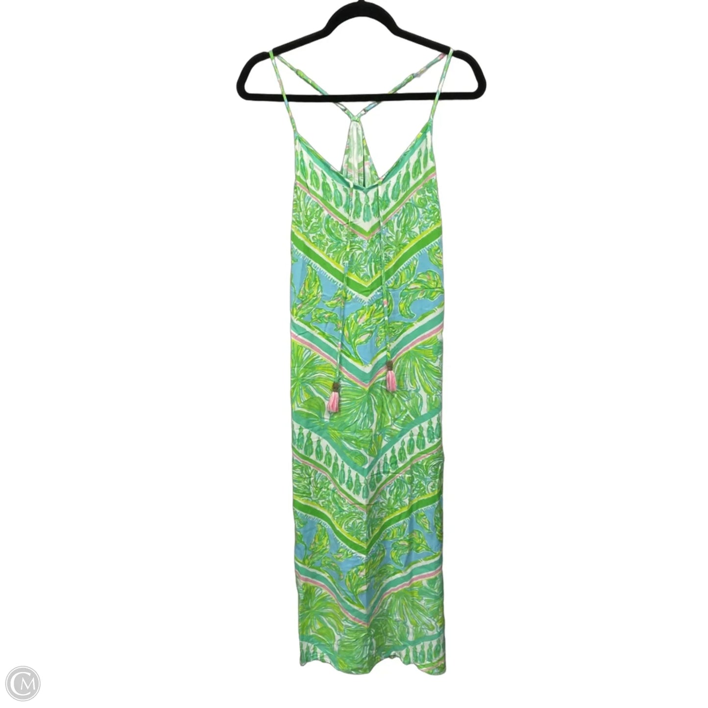 Dress Designer By Lilly Pulitzer In Green & Pink, Size: M