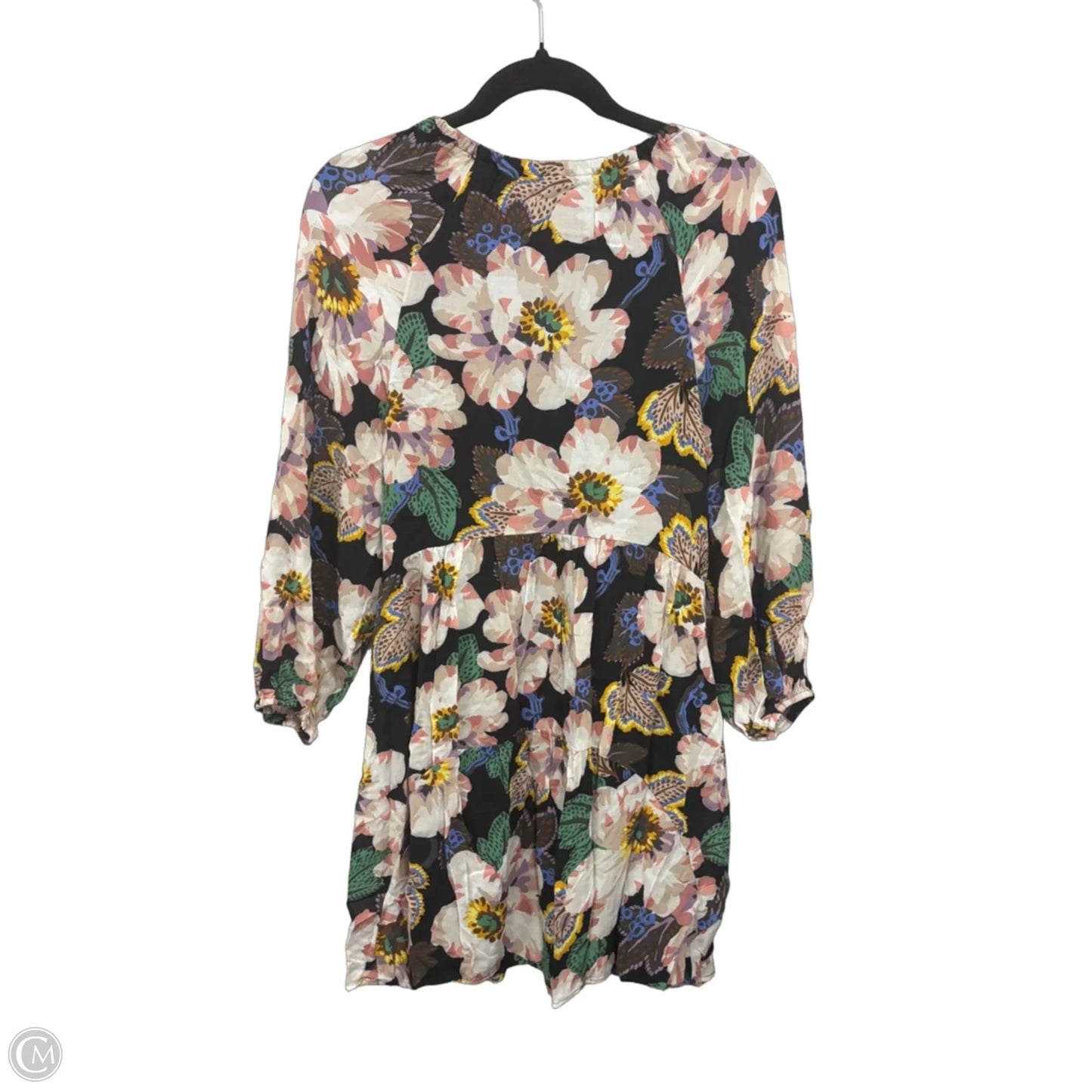 Dress Casual Short By Anthropologie In Black & Pink, Size: M