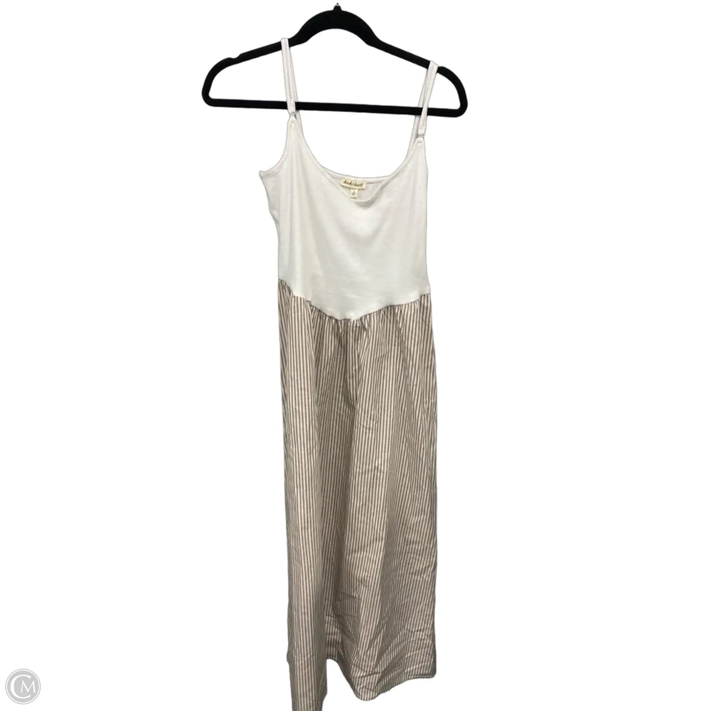 Dress Casual Maxi By Derek Heart In Tan & White, Size: Xl