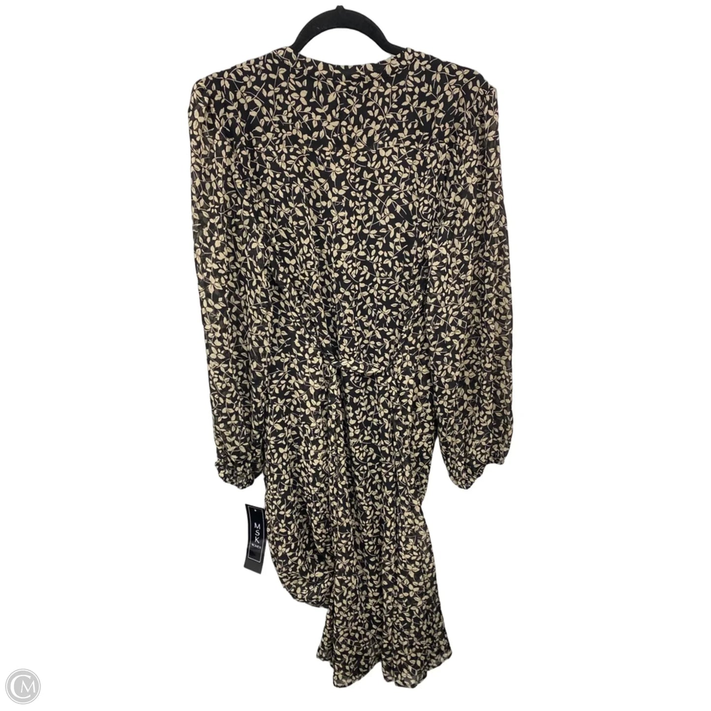 Dress Casual Midi By Msk In Black & Tan, Size: 16