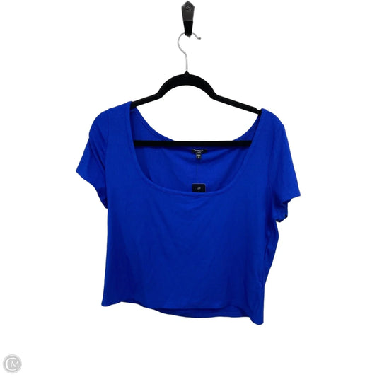 Top Short Sleeve By Express In Blue, Size: Xl