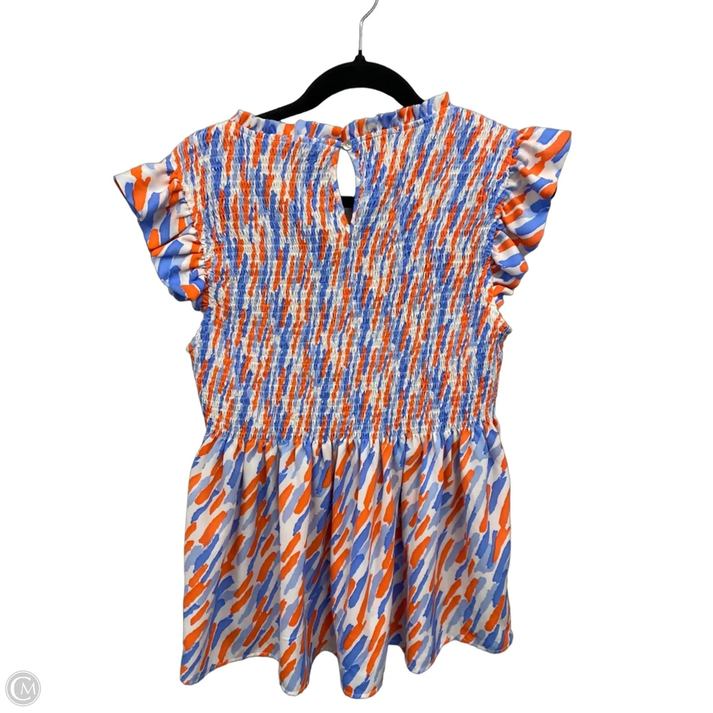 Top Short Sleeve By Jodifl In Blue & Orange, Size: L