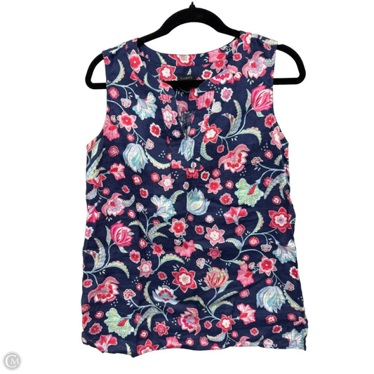 Top Sleeveless By Talbots In Blue & Pink, Size: S