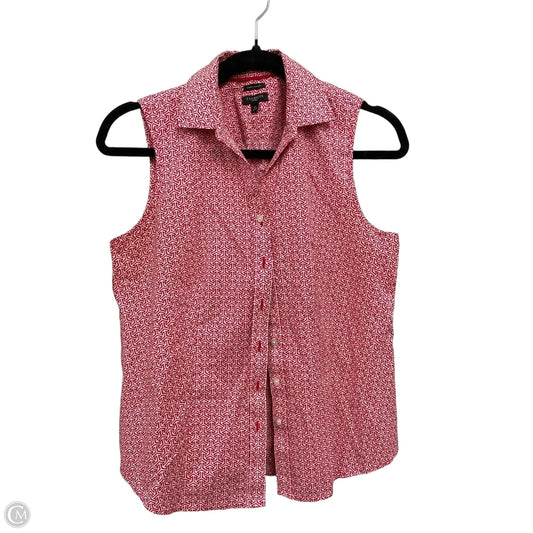 Top Sleeveless By Talbots In Red & White, Size: 6p
