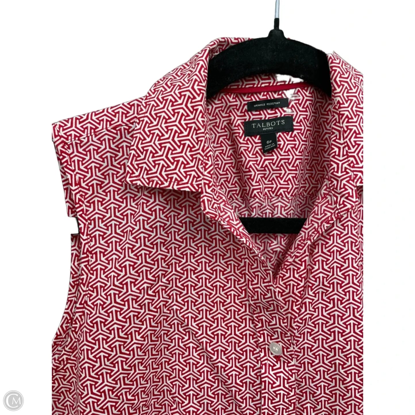 Top Sleeveless By Talbots In Red & White, Size: 6p