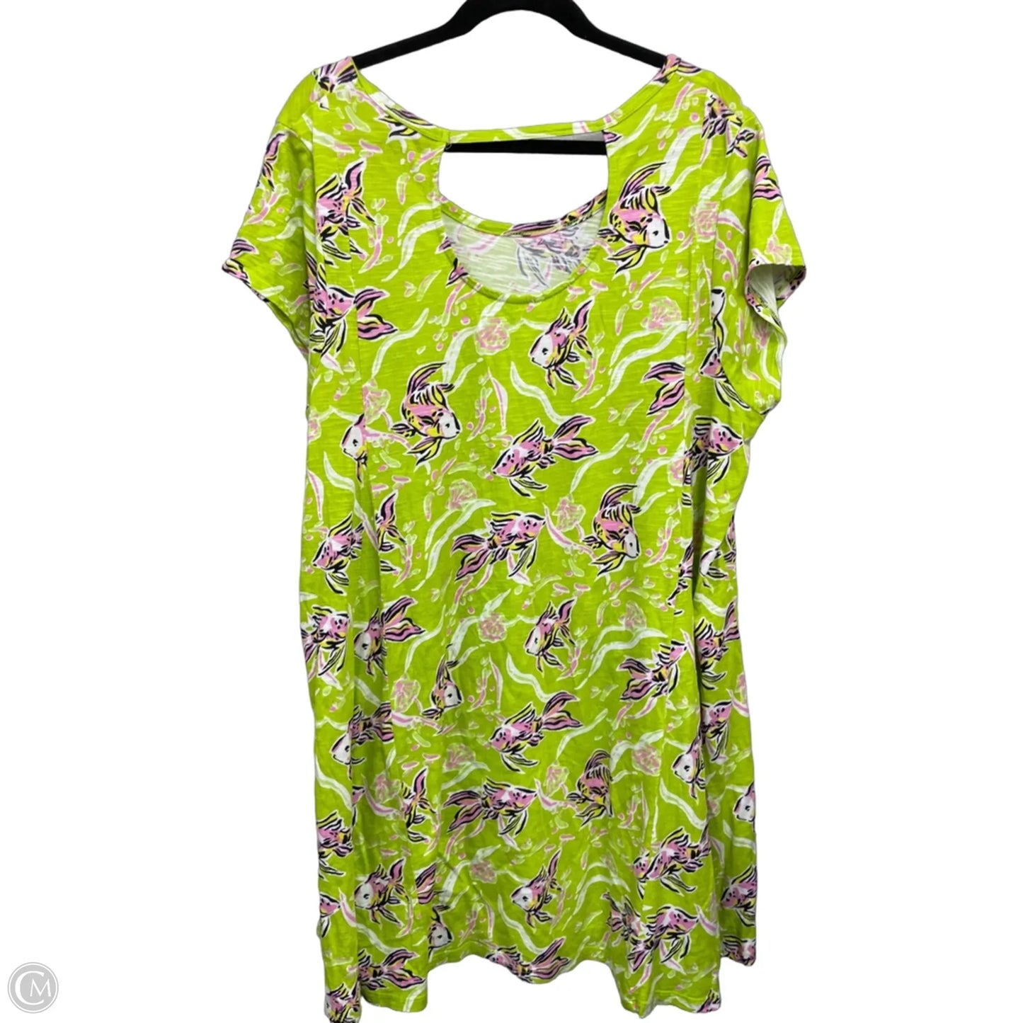 Dress Casual Short By Crown And Ivy In Green & Pink, Size: 3x