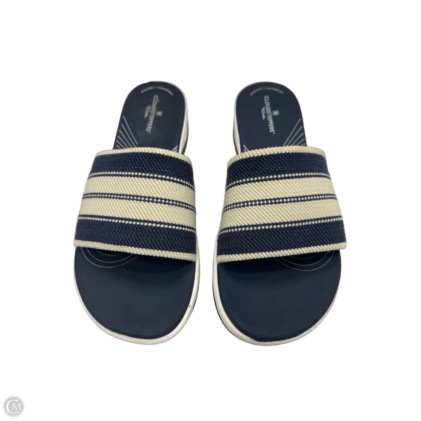 Sandals Platform By Clarks In Blue & Cream, Size: 11