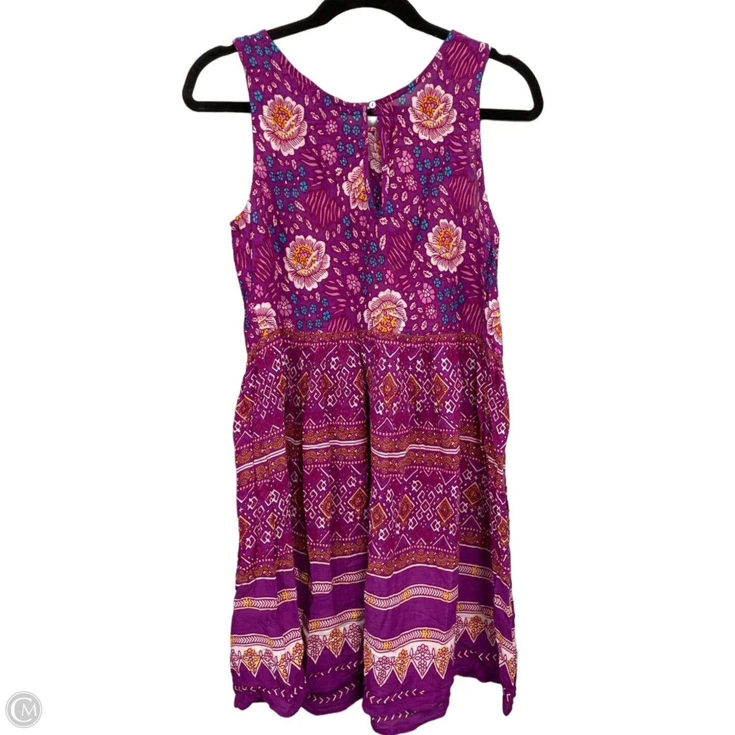 Dress Casual Short By Minkpink In Purple & Yellow, Size: S