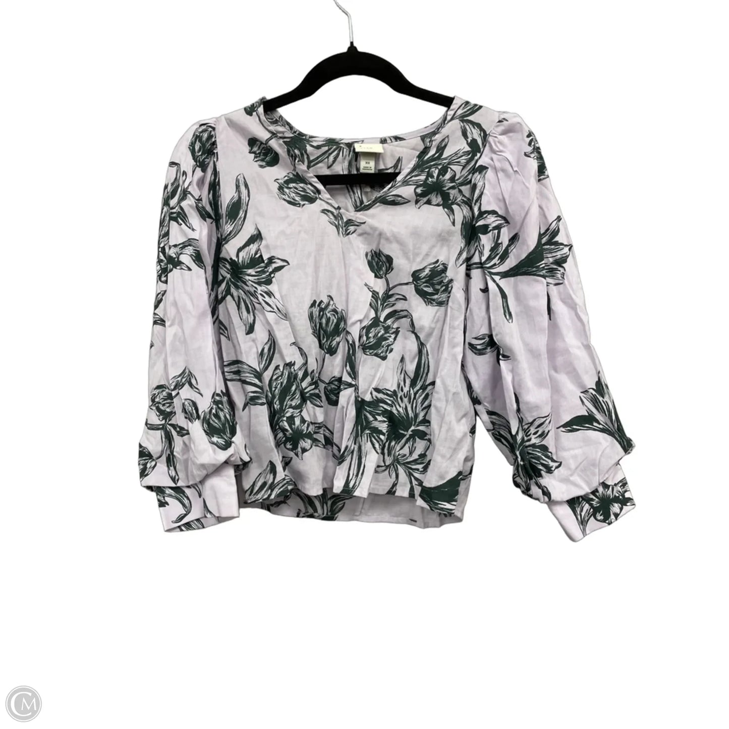 Top Short Sleeve By A New Day In Green & Purple, Size: Xs