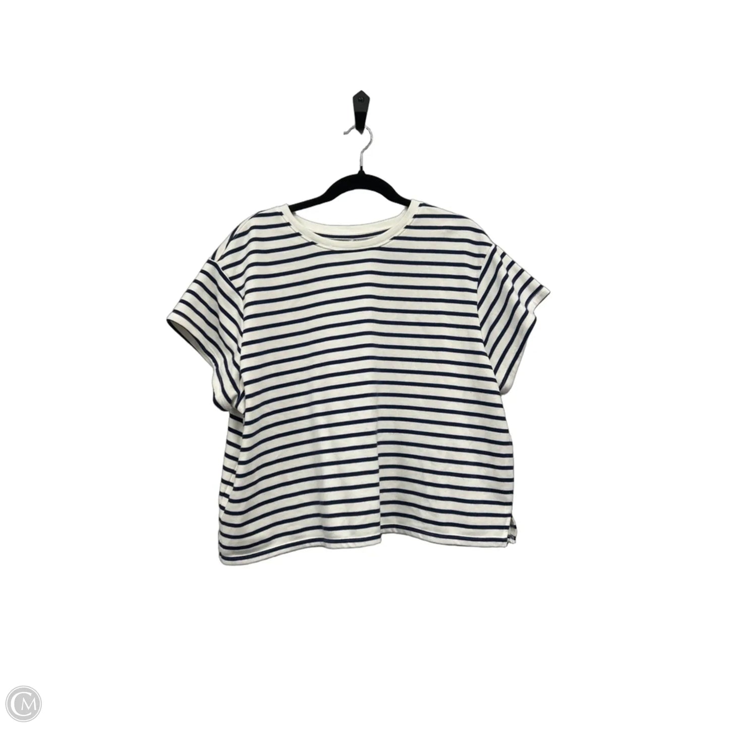 Top Short Sleeve By Sonoma In Blue & Cream, Size: Xxl