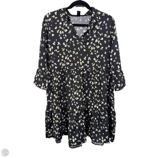 Dress Casual Short By Shein In Black & Tan, Size: Xl