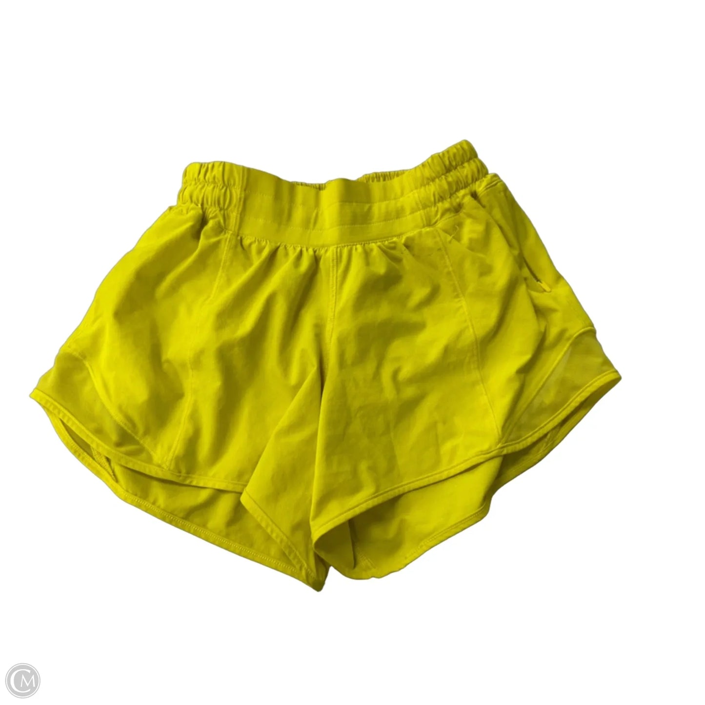 Athletic Shorts By Lululemon In Yellow, Size: 2