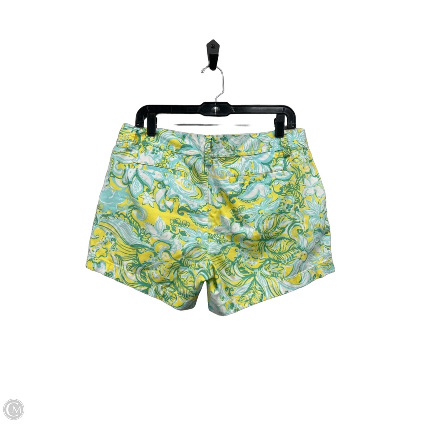Shorts Designer By Lilly Pulitzer In Green & Yellow, Size: 10