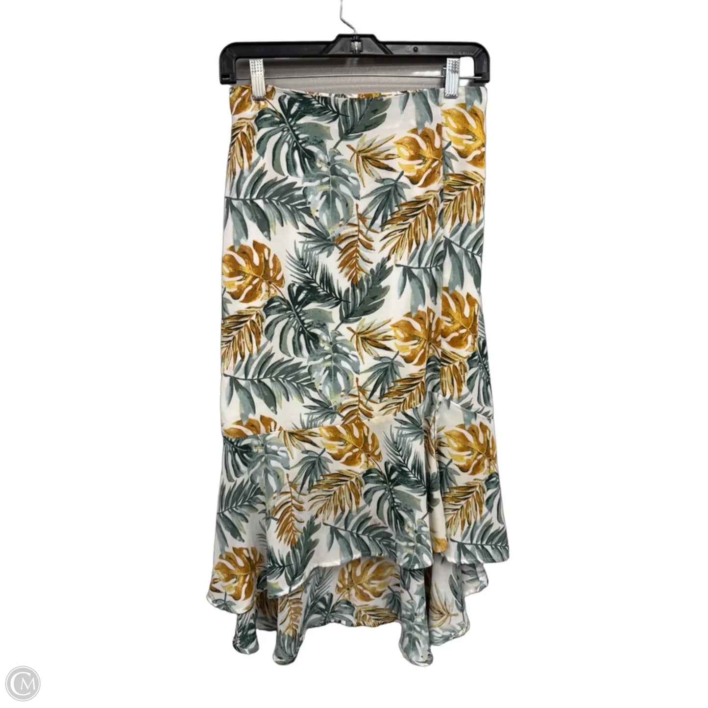 Skirt Midi By Ember In Gold & Green, Size: M