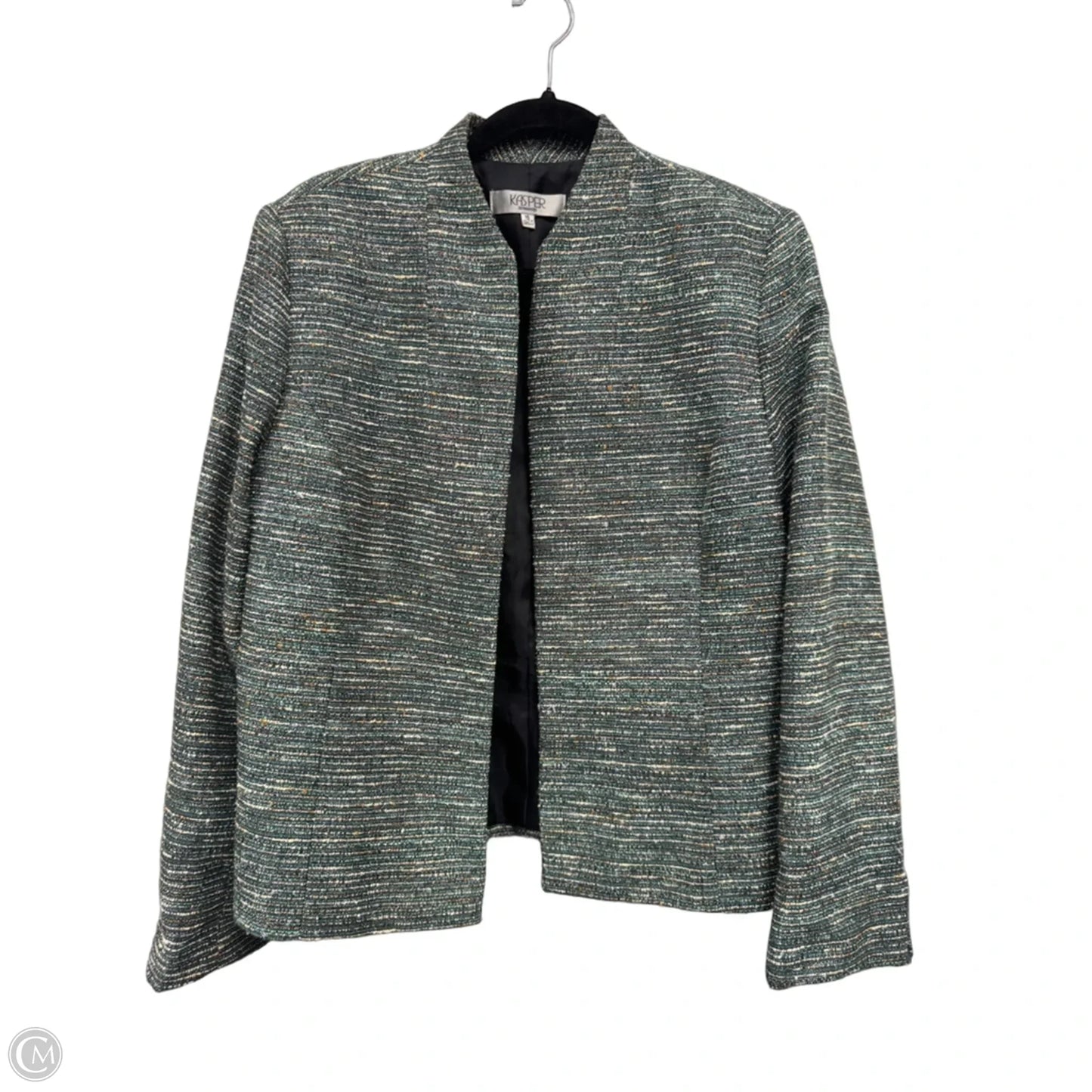 Blazer By Kasper In Green & Tan, Size: 16
