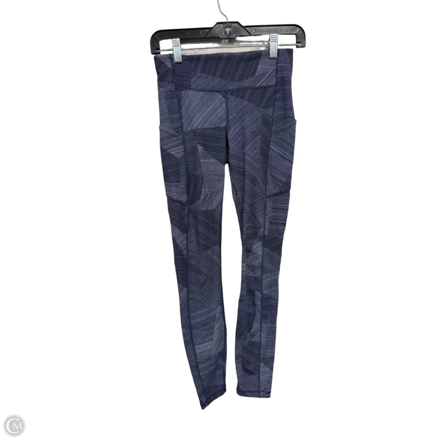 Athletic Leggings By Lululemon In Blue & White, Size: 4