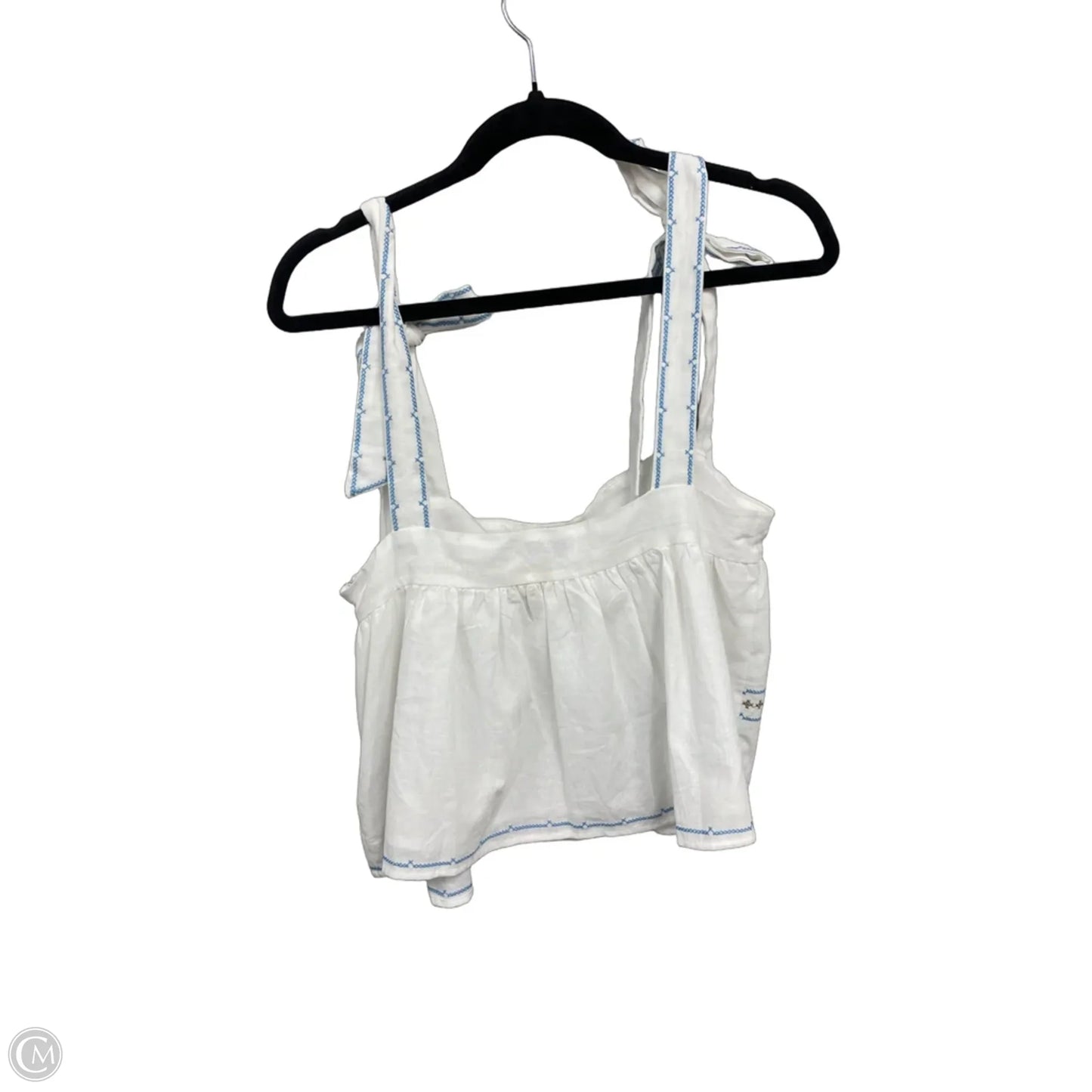 Top Sleeveless By Mable In Blue & White, Size: M