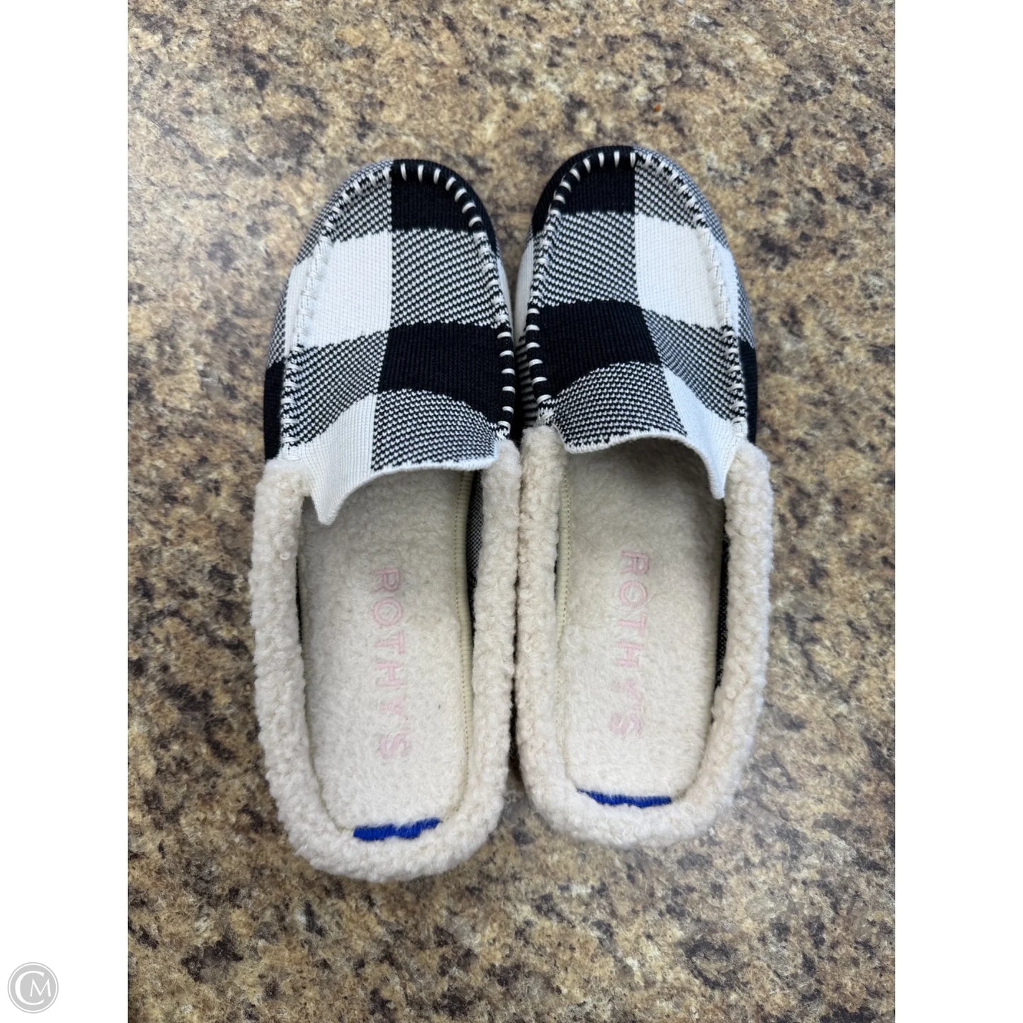 Slippers By Rothys In Black & White, Size: 9