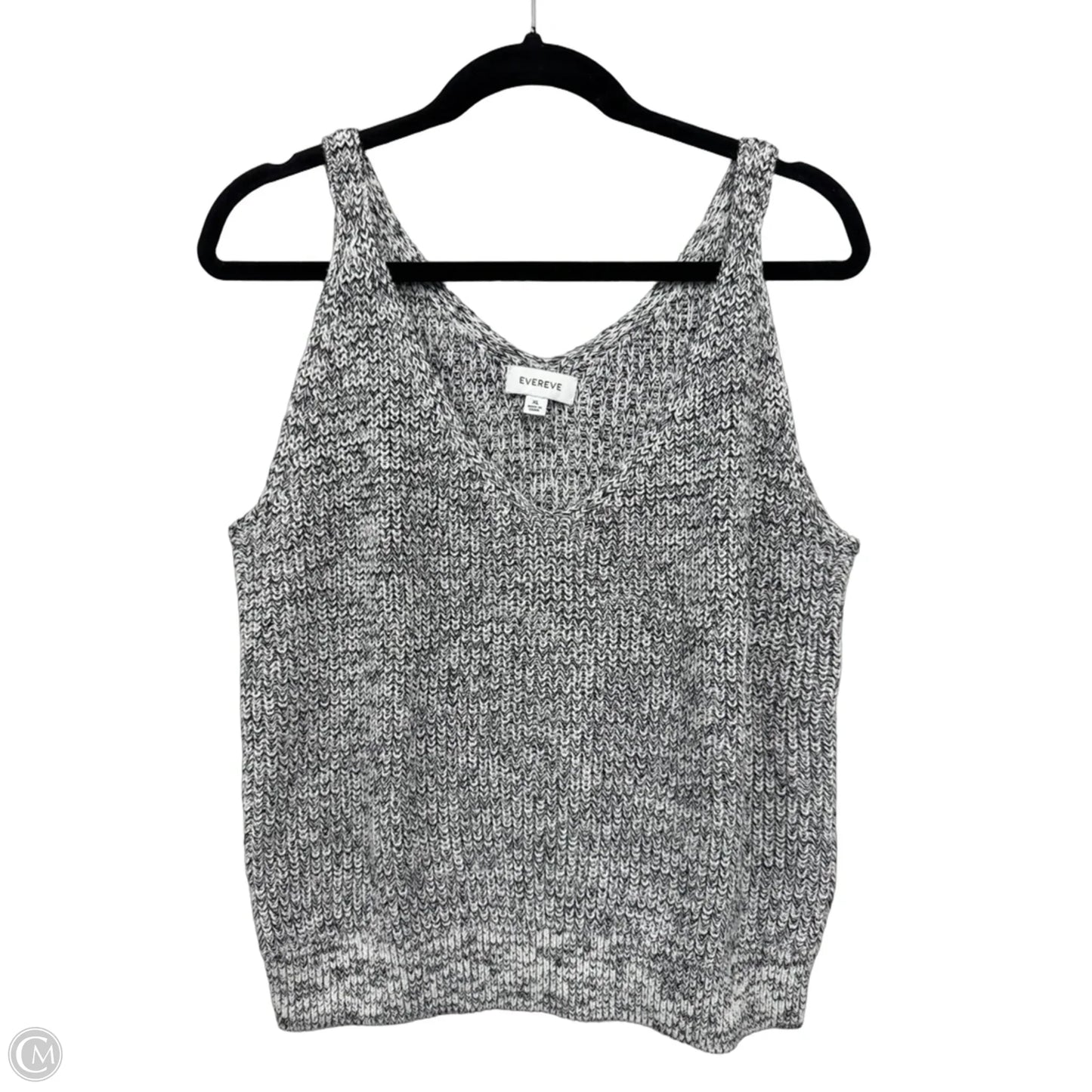 Top Sleeveless By Evereve In Blue & White, Size: Xl
