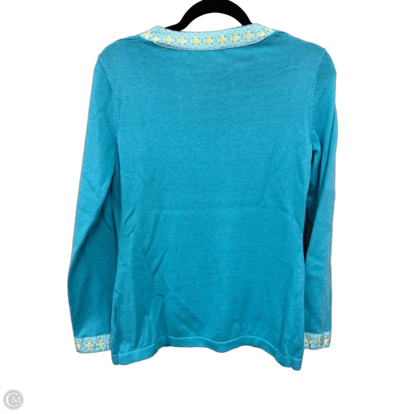 Sweater By Vineyard Vines In Blue & Yellow, Size: M