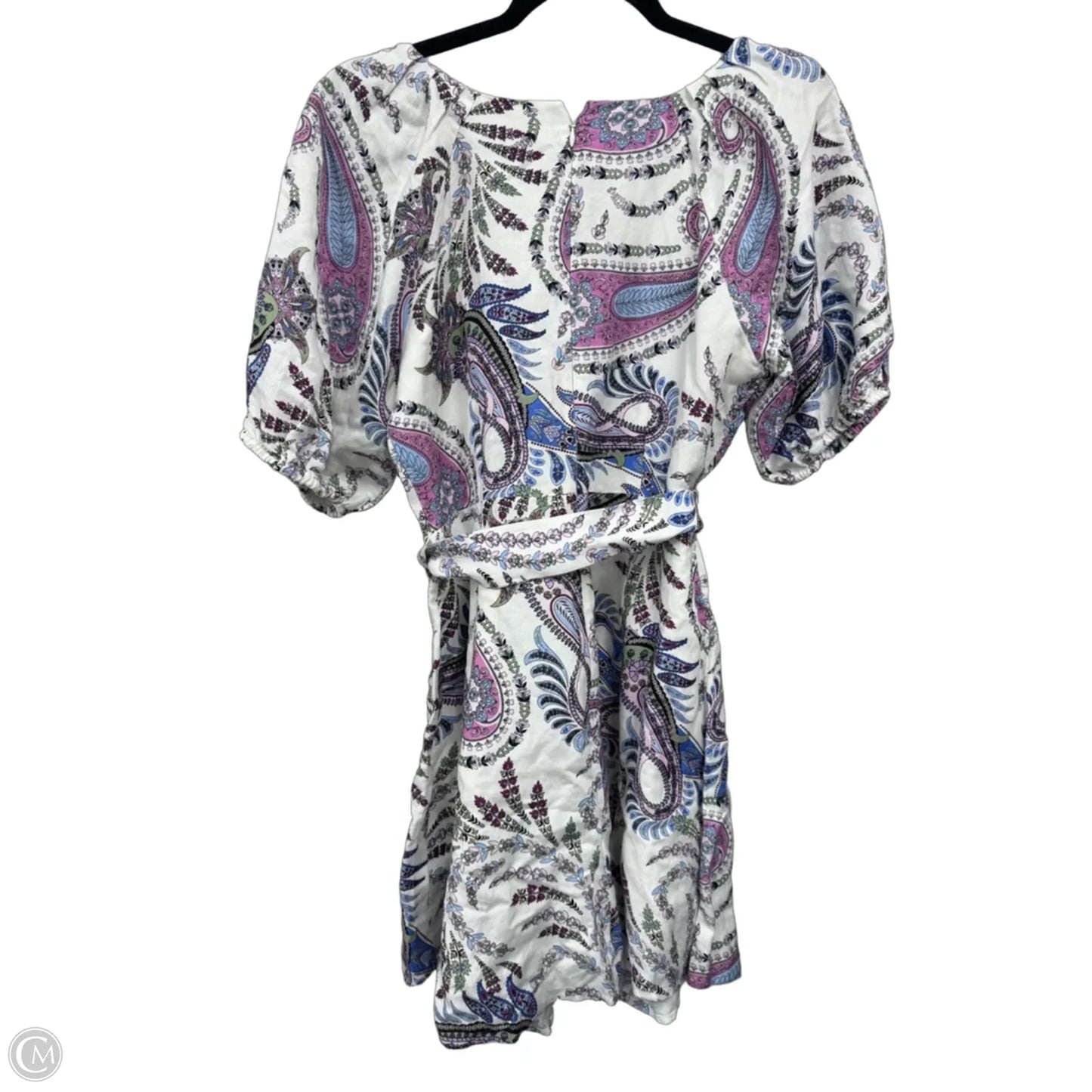 Dress Casual Short By Loft In Cream & Purple, Size: 6