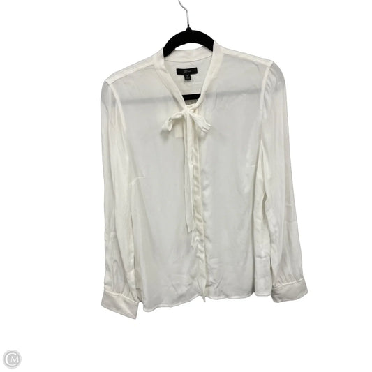 Blouse Long Sleeve By J. Crew In Cream, Size: M