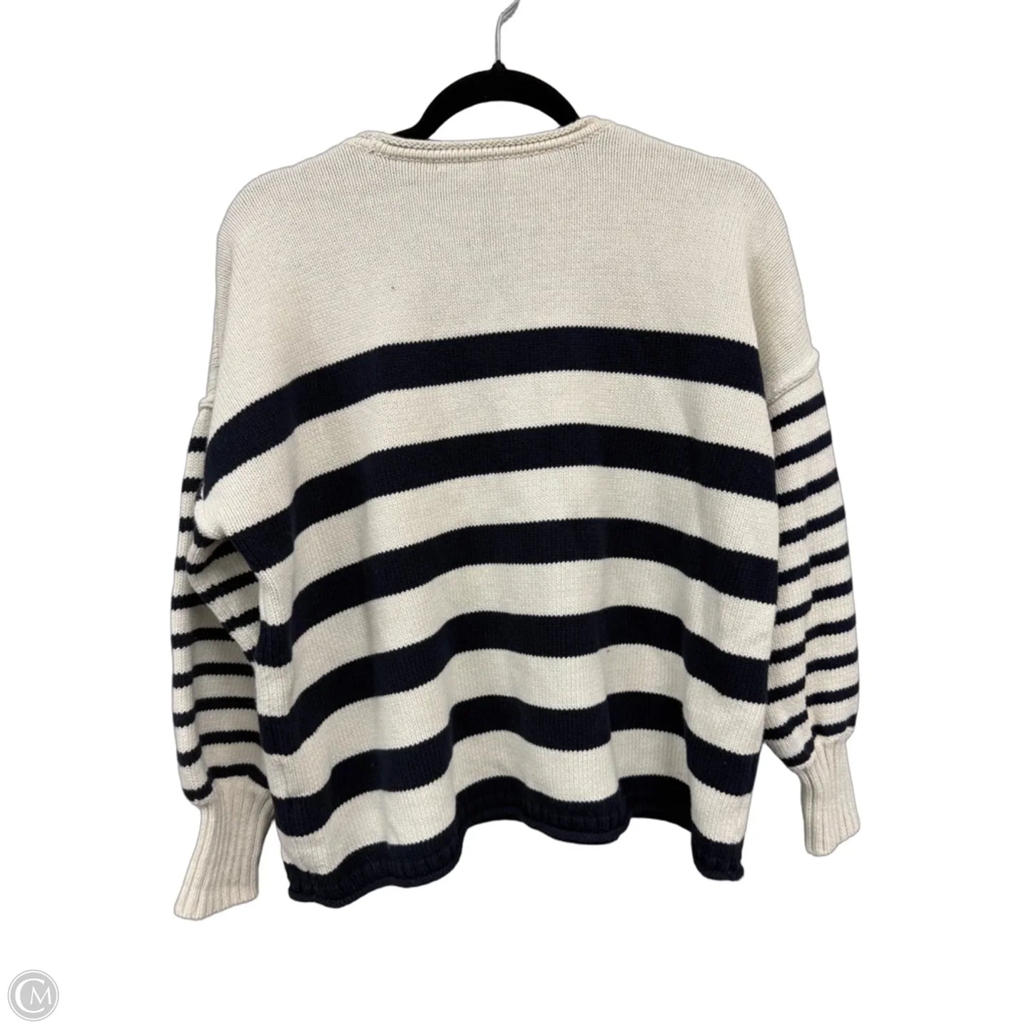 Sweater By Madewell In Blue & Cream, Size: S