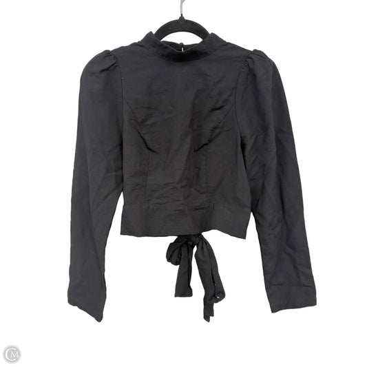 Top Long Sleeve By Maeve In Black, Size: 6