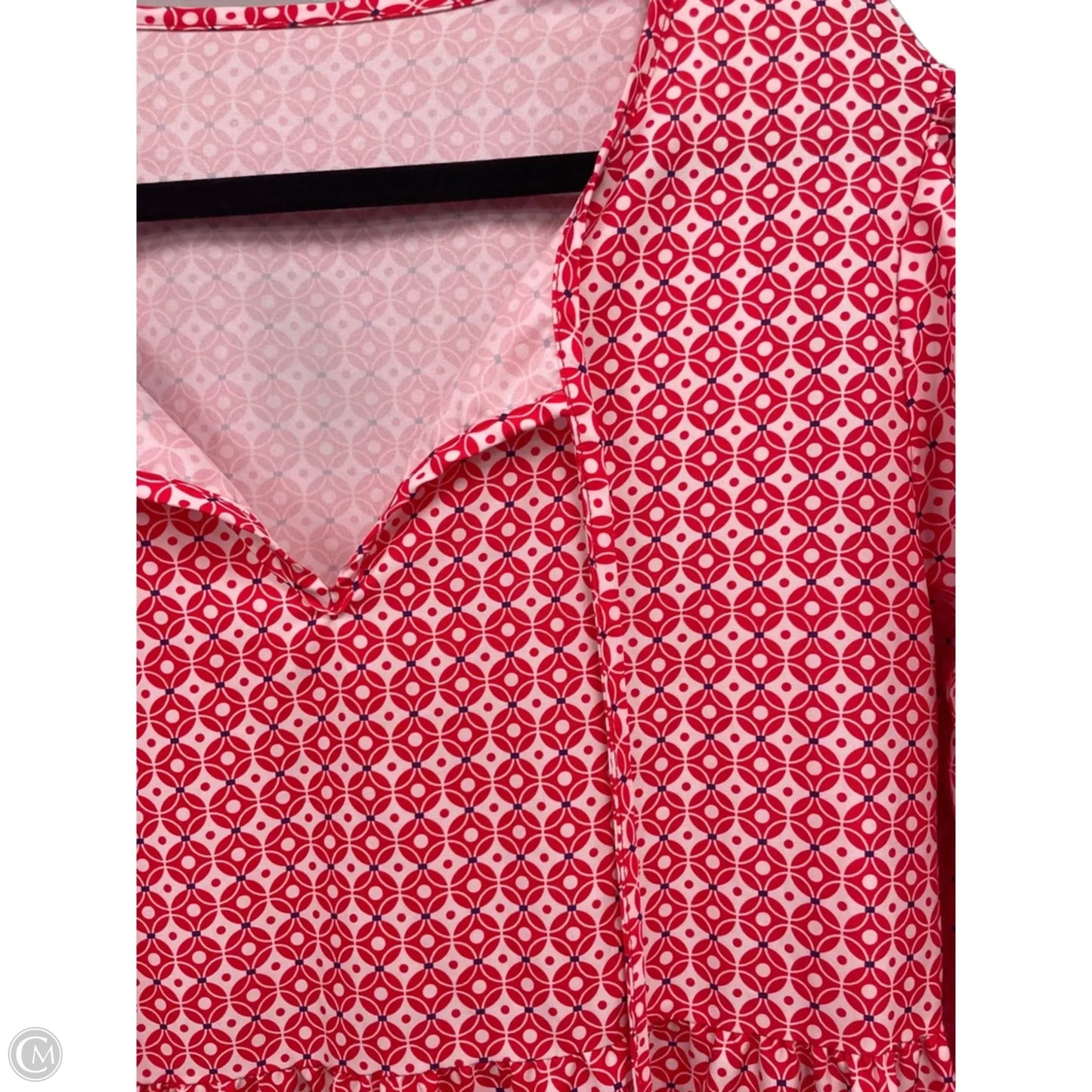 Dress Casual Midi By Clothes Mentor In Red & White, Size: Xl