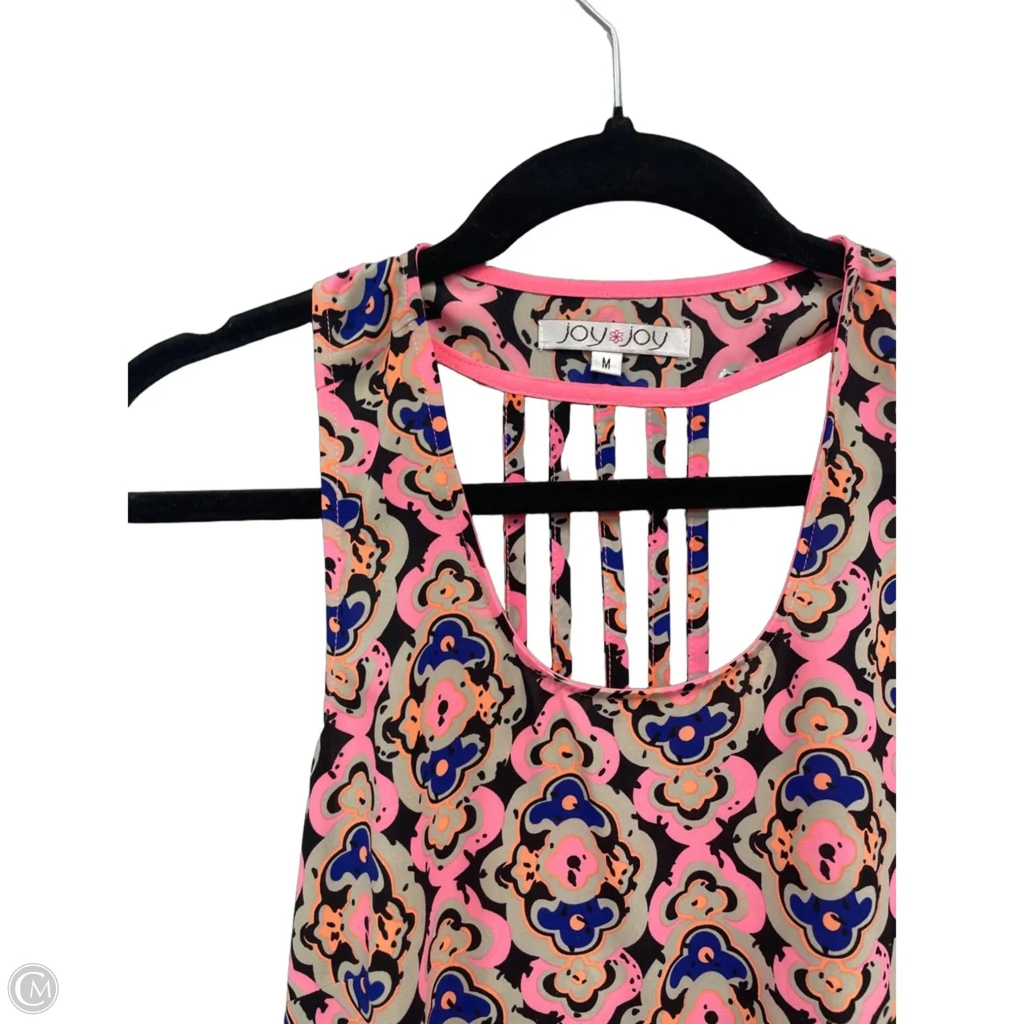 Top Sleeveless By Joy Joy In Blue & Orange, Size: M