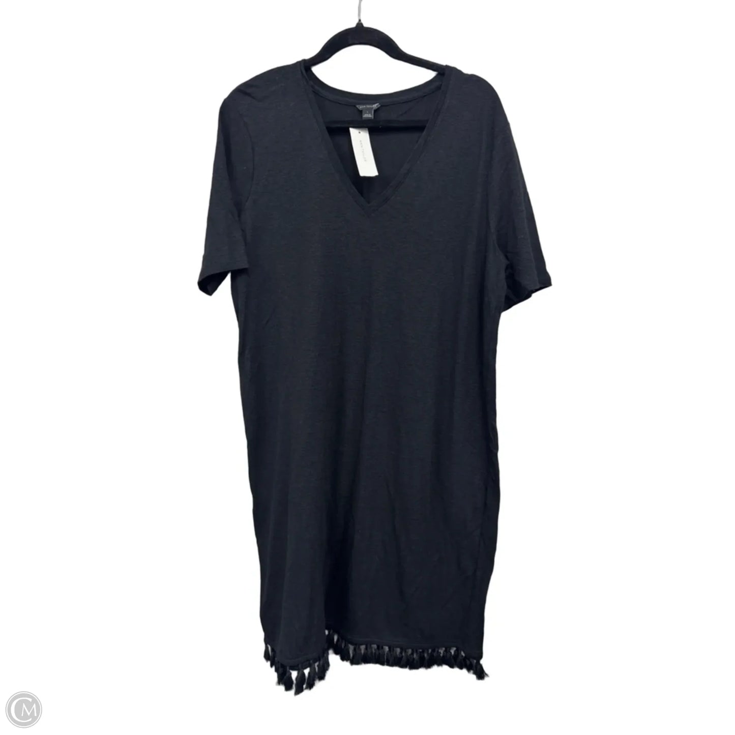 Dress Casual Midi By Ann Taylor In Black, Size: L
