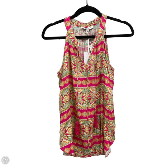 Top Sleeveless By Rose And Olive In Gold & Pink, Size: S