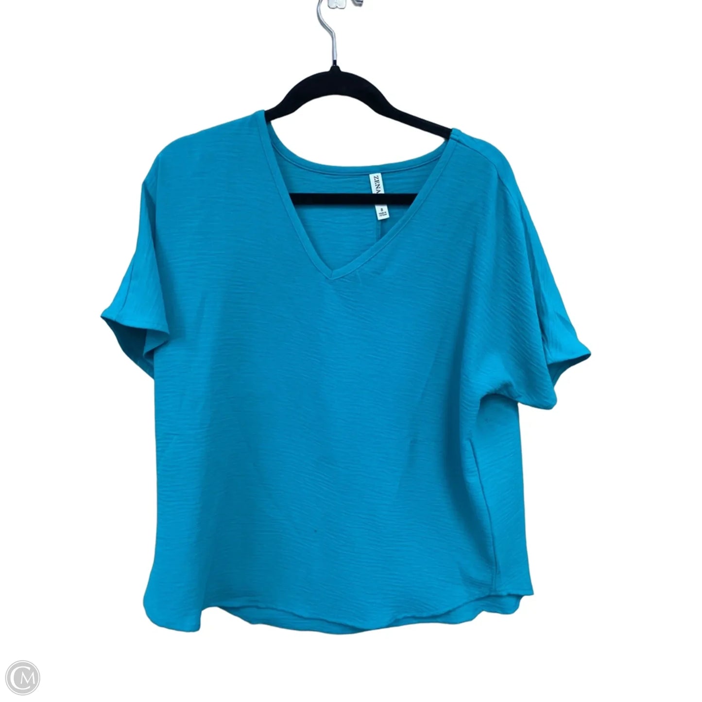 Top Short Sleeve By Zenana In Green, Size: S