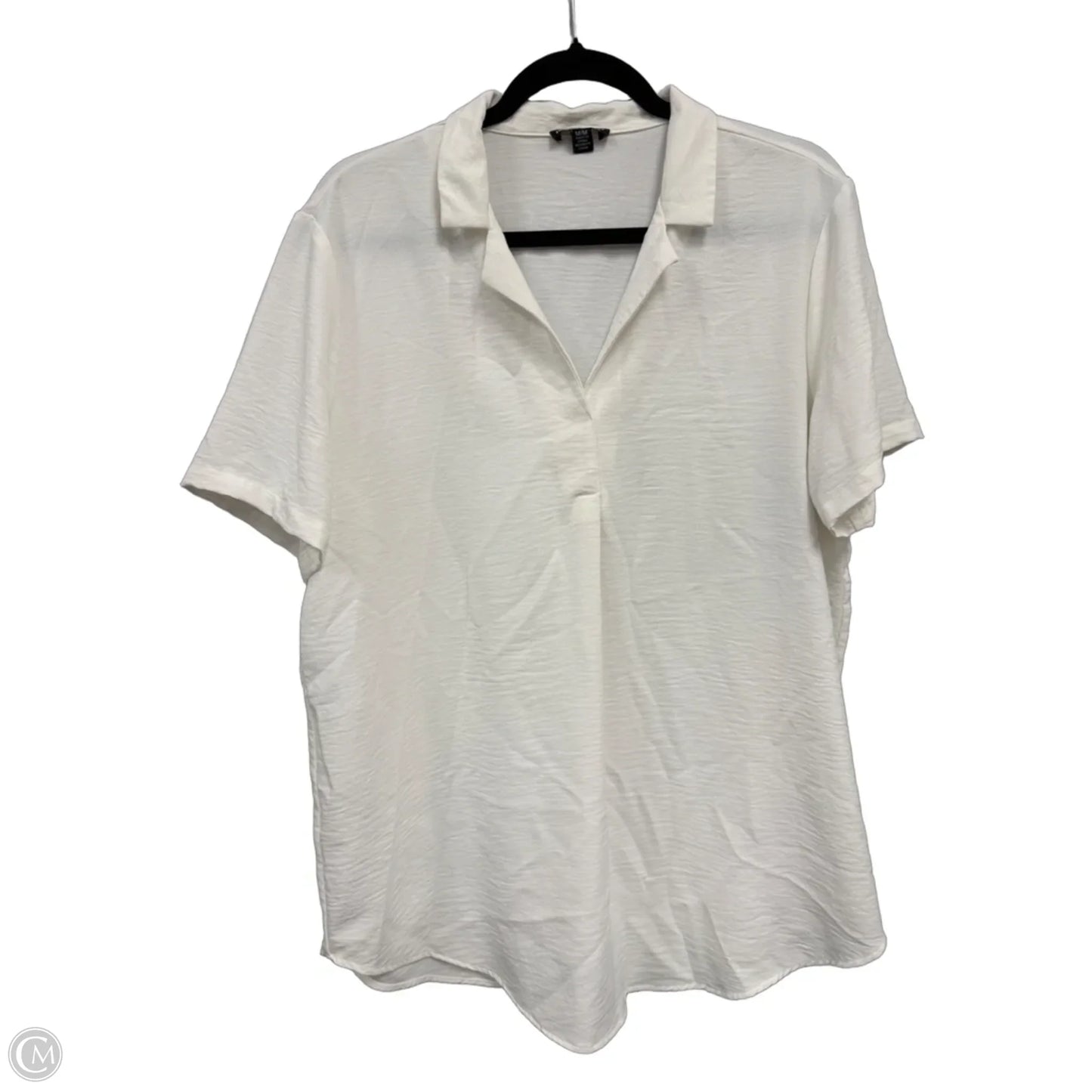 Top Short Sleeve By Hilary Radley In White, Size: M