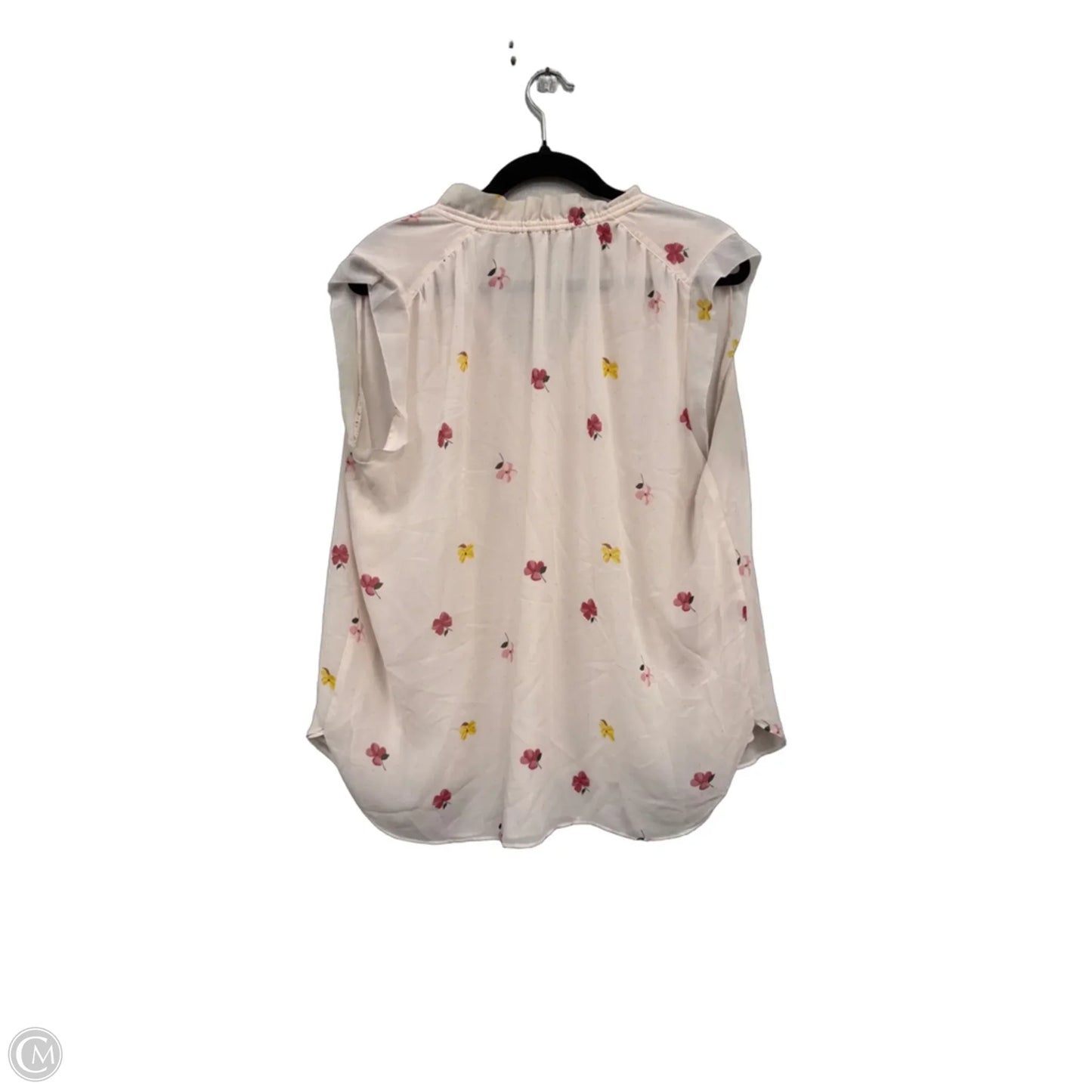 Top Sleeveless By Loft In Pink & Yellow, Size: L