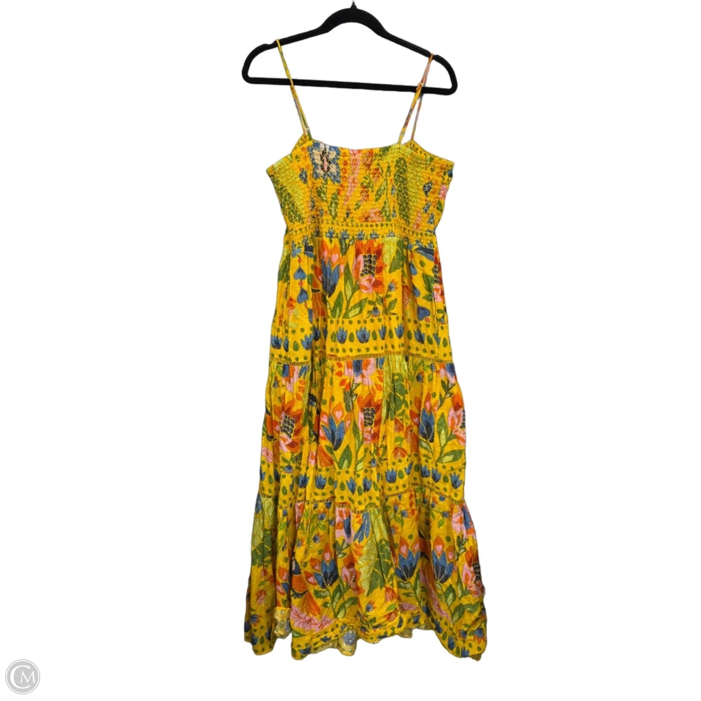 Dress Casual Maxi By Farm Rio In Gold & Orange, Size: Xl